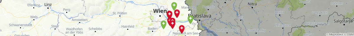 Kartenansicht für Apotheken-Notdienste in der Nähe von Orth an der Donau (Gänserndorf, Niederösterreich)